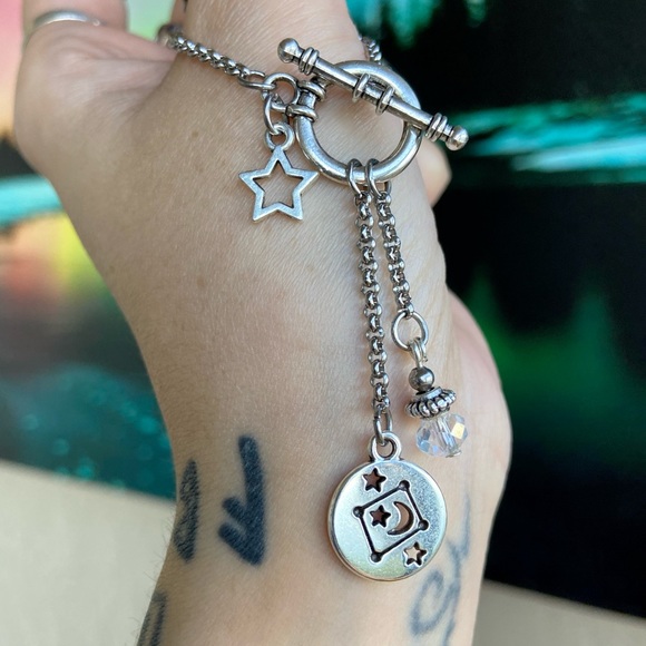 ♎️ LIBRA zodiac sign constellation necklace + matching earrings set - Picture 9 of 15